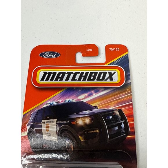 Matchbox Car Ford Police Interceptor Utility Toy Race Cars Kids Diecast Metal - Picture 3 of 8